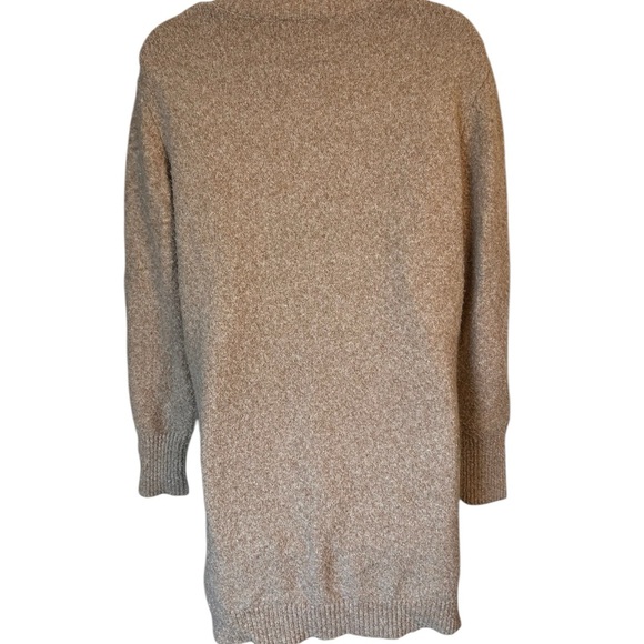 Joan Vass Cozy two tone Cream Cardigan Sweater - Picture 2 of 5